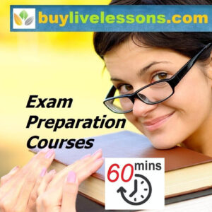 BUY EXAM PREPARATION LIVE ONLINE LESSONS FOR 60 MINUTES EACH.